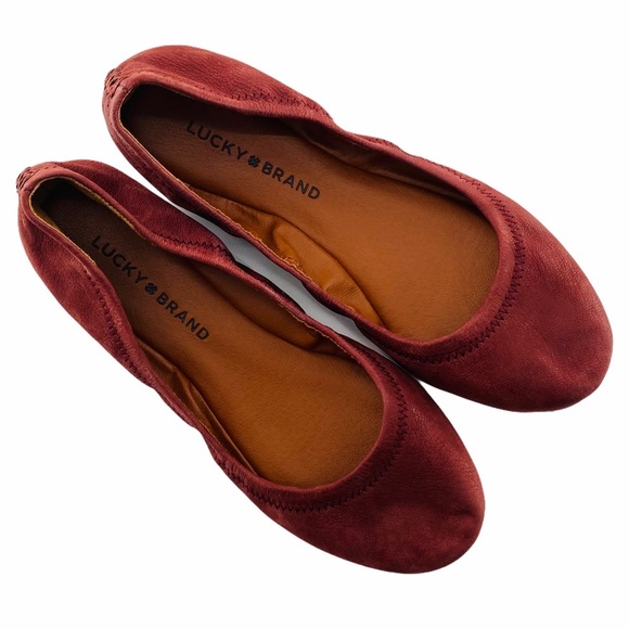 Lucky Brand Shoes - Lucky Brand Burgundy Leather Ballet Flats | 6